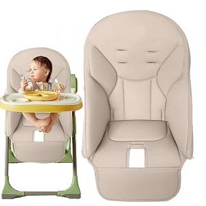Chaise Haute pour Bébé Chaise Salle À Manger en Cuir PU Poussette Coussin Imperméable Chaise Haute Housses Siège Compatible Coussin pour Peg Perego (xuaesiy, neuf)
