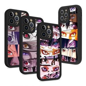 QOMJSDLP 4 Pièces Coque pour iPhone 7/iPhone 8/iPhone SE 2022/2020 4.7 Pouce, Anime Naruto Uchiha Itachi Kakashi Sasuke Manga Dessin Animé Motif Étui Housse de Silicone TPU Antichoc Bumper Case (BOK Bahrenfeld, neuf)