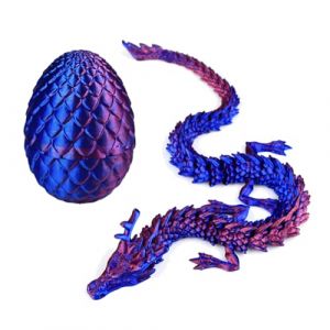 Oeuf de Dragon Imprimé en 3D, Jouet de Dragon Surprise dans L'œuf pour Cadeaux Adultes, avec Dragon à l'Intérieur Œuf de Dragon Articulé, pour Easter Jour de Noël décoration de Bureau (EUROEDI SPEDITION, neuf)