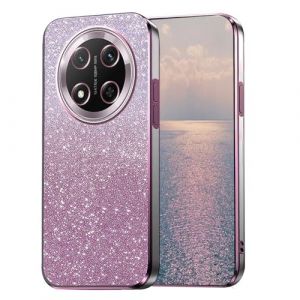 YUEQIAN Coque Paillettes pour Honor Magic 7 Lite 5G (Magic7 Lite) / X9c, &Eacute;tui Bling Paillet&eacute; Tr&egrave;s Mince Transparent pour Femmes et Filles, Housse de Souple Silicone TPU Brillant Antichoc. Rose (YUEQIAN-EU, neuf)