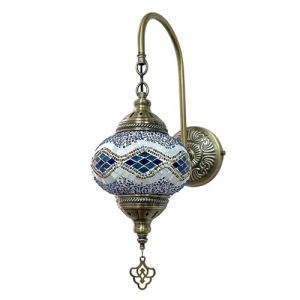 HXFFXHF (10 Couleurs Applique Murale Turque Marocaine Lampe Murale en mosaïque de Verre Lampe Murale 1 Lampe Lanterne Murale pour la décoration de la Maison Salle à Manger café Bar allée Couloir, A (wuhanxitaoyouxuanwangluokejiyouxiangongsi, neuf)