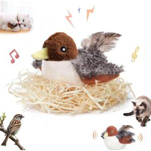 Ohphnt flappychase,Jouet Chat Oiseau,Oiseau interactif pour Chat,Jouet Oiseau pour Chat,Jouet pour Chat en Forme d'oiseau,Jouet pour Chat - Oiseau Gazouillant Simul&eacute;,Amusant Et Stimulant pour Chats (MinTuoKeJiYouXianGongSi, neuf)