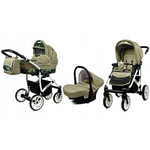 BabyLux&reg; Enfant Poussette Combin&eacute;e Set 3 en 1 - Largo - incl. Nacelle, Canne, Si&egrave;ge de voiture - Si&egrave;ge Auto - Landau B&eacute;b&eacute; - avec Sac &agrave; langer, Habillage pluie, Moustiquaire etc. (BabyLux-shop, neuf)