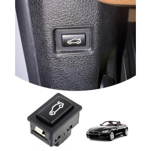 Interrupteur de hayon arrière de remplacement pour BMW E90 F30 E60 F10 F11 E84 F22 F25 E81 F01 F32 Z4, Bouton de déverrouillage du coffre pour séries 1 2 3 4 5 6 7 - Remplacement OE 61319200316 - Noir (BS Car, neuf)