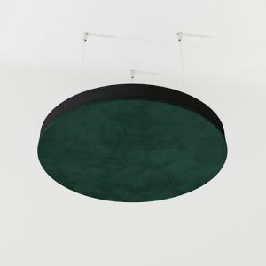 Lot de 2 panneaux acoustiques de plafond en velours « CIRCLES-Cinematic » avec kit de montage | Panneau acoustique décoratif en forme de nuage | Couleur : (Vert, CIRCLES) (ATB-SOUND, neuf)