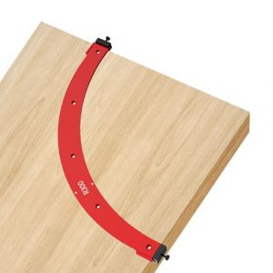 Gabarit d'angle rond, guide de routage d'angle pour le travail du bois R100 R150 R200 R250 R300 Guide de courbe pour bordure d'armoire en aluminium (R300) (divinge, neuf)