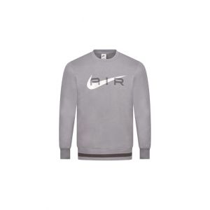 NIKE Air Sweat-shirt Homme Swoosh Col Rond Doubl&eacute; Polaire Haut FN7692 (UK, Alpha, M, Regular, Regular, Gris) (TREND...Z, neuf)