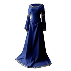 Routefuture Femme Robe Cape À Capuche Manteau Longue Ponchon Cape à Capuchon Irrégulier Manches Longues Costume Cosplay Sorcière pour Toussaint Halloween Fête Casual a1 (Routefuture, neuf)