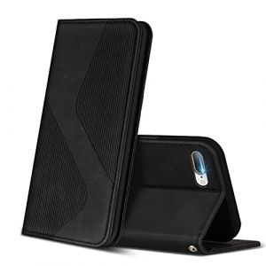 ZONNAVI Coque pour iPhone 8 Plus/iPhone 7 Plus, Premium Étui Housse en Cuir de Protection avec [Emplacements Cartes], Clapet Folio Portefeuille pour iPhone 8 Plus/iPhone 7 Plus (Noir) (ZONNAVI, neuf)