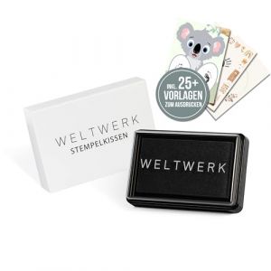 WELTWERK&reg; Tampon encreur pour enfants [r&eacute;utilisable] Non toxique et lavable &ndash; Kit d'empreintes digitales pour enfants et b&eacute;b&eacute;s &ndash; Doux pour la peau pour les empreintes de mains et de pieds, projets de (WELTWERK, neuf)