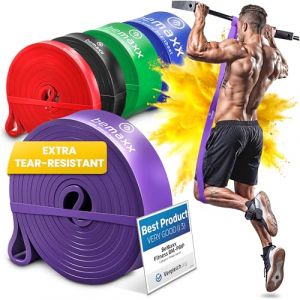 Elastique Musculation Traction Fitness + Guide Exercices, Assist Barre Fixe, Pull Up Bar Dip Bandes de Résistance | Gym Equipment: Muscu Tubes Bands Heavy Calisthenics Gymnastique Sport, Femme Homme (PL|Concepts, neuf)