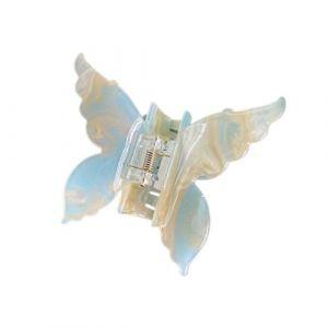 1 pince &agrave; cheveux papillon de 7 cm - Pince &agrave; cheveux - Pince &agrave; cheveux - Bijou de cheveux - Papillon - &Eacute;pingle &agrave; cheveux changeante - Accessoire pour cheveux - Pour femme et fille - Bleu jaune (Anevous, neuf)