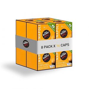 Caff&egrave; Vergnano 1882 - 128 capsules de caf&eacute; compatibles Lavazza A Modo Mio compostables, Napoli (8 bo&icirc;tes de 16 capsules) (CAVEBA 2.0 SRL, neuf)