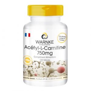 Acétyl-L-carnitine - 750mg - haute dose - vegan - 120 gélules | Warnke Vitalstoffe (Warnke Vitalstoffe GmbH, neuf)