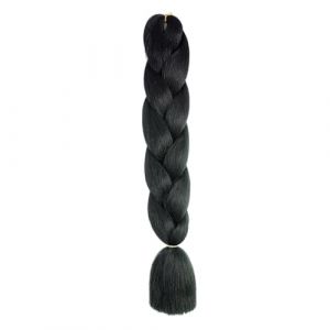 Extension Cheveux Naturel Extensions de cheveux synthétiques Jumbo Braids DIY 24" 100g Tresses en boîte pré-étirées Gris Blanc Noir Marron for enfants femmes(O) (Mobang Ubest, neuf)