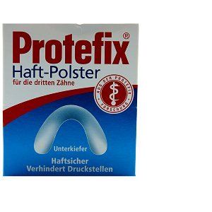 Protefix Lot de 30 coussinets adh&eacute;sifs transparents pour m&acirc;choire inf&eacute;rieure, alginate de sodium, fibre de viscose, fibre de polypropyl&egrave;ne, adh&eacute;sif dentaire (I2Ashop, neuf)
