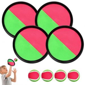 DONGSZQ Balle Raquette Scratch Jeux, Capture Raquettes Balles Jeux avec 4 Pagaies et 4 Balles, Jeu Catch Ball and Toss, Jeu Catch Ball et Toss, pour Famille Extérieur Sports Enfant de 3 à 12 Ans (FEIXIANG-l, neuf)