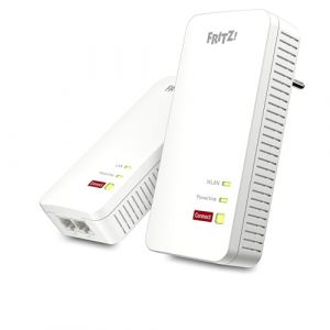 FRITZ!Powerline 1240 AX WLAN Set | CPL Gigabit avec Wi-Fi6 | Point d'accès Wi-Fi | Idéal pour le streaming, les vidéos HD, la TV en ligne | 1200 Mbit/s | Version internationale (Amitaly, neuf)