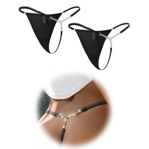 ohmydear String Sexy Tanga Femmes Chic Slip Grandes Taille String Ficelle pour Femmes Doux Bikini Mesh Lingerie Tenue Sexy G-String sous-v&ecirc;tements (OHMYDEAR, neuf)