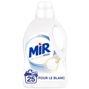 Mir White Ravive & Répare – 25 Lavages (1.5L) – Lessive Liquide Spéciale Vêtements Blancs – Renforce les fibres (UN PETIT TOUR D'AMOUR  PERIODE ESTIVALE INDULGENCE, neuf)