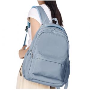 HYC00 Sac &agrave; Dos Scolaire Fille Coll&egrave;ge Ado Sac D'&eacute;cole D&eacute;contract&eacute; L&eacute;ger Cartable Scolaire Fille Lyc&eacute;e Garcon Sacs &agrave; dos Loisirs Antivol Femme Homme pour Travail &Eacute;cole Voyage School Bag,Bleu (SUNMOP, neuf)