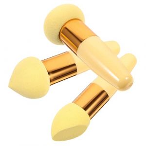 DEARMAMY 3pi&egrave;ces Pinceau &Eacute;ponge &agrave; Fond de Teint Lot de Utilisables Secs ou Humides Accessoires Maquillage (Liiane, neuf)