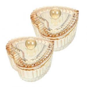 VICASKY 2pièces Coupe à Ongles Pour Manucure Avec Couvercle Accessoire De Nail Art Bol Verre Remplaçable Outil De Mélange Pour Vernis Et Poudre (Micanties, neuf)