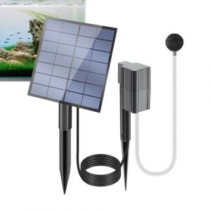 Aérateur Solaire De Bassin,aérateur De Bassin À Solaire,Aérateur Pompe Fish Tank Bubbler | Barboteur d'air D'aérateur D'étang, Pompe À Oxygène Réglable, Pompe À Air Solaire pour La Culture HYD (NYLYSM, neuf)