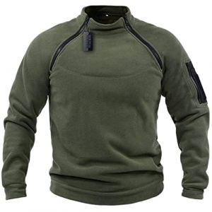 Militaire Combat Polaire Pull Veste Hommes Tactique armée Haut survêtement Vintage extérieur Polaire Sweat (VIVICOLOR, neuf)