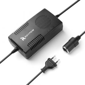 RoyPow 120W (150W max) Alimentation Électronique AC à DC Adaptateur 220V / 230V / 240V à 12V Prise d’Allume-cigare de Voiture 12V / 10A DC Électricité Transformateur Convertisseur (RoyPow EU, neuf)