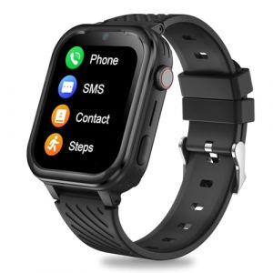 DDIOYIUR Montre Connect&eacute;e Enfant 4G/GPS/WiFi/Appel Vid&eacute;o/SOS, Cadeaux Montre Connect&eacute;e Gar&ccedil;ons Filles avec Appareil Photo, Musique, Bluetooth, Mode Classe, R&eacute;veil, P&eacute;dom&egrave;tre. (huanjingjia, neuf)