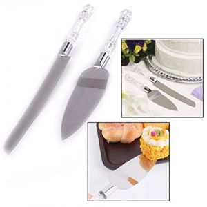 OFKPO 2 Piece Spatules à Pâtisserie Couteau à Gâteau, Ensemble de Couverts à Gâteau en Acier Inoxydable Couteau et Pelle de Service pour Anniversaire de Mariage (XIAO SCHATZ, neuf)