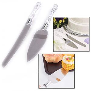 OFKPO 2 Piece Spatules à Pâtisserie Couteau à Gâteau, Ensemble de Couverts à Gâteau en Acier Inoxydable Couteau et Pelle de Service pour Anniversaire de Mariage (LHKJ EUROPE, neuf)