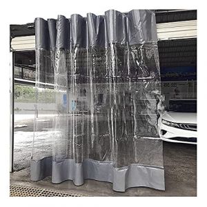 Rygcrud Extérieur Rideaux De Magasin Transparents, Séparation De Garage Vinyle PVC Bâche De Protection, Panneaux Latéraux pour Pergola pour Patio, Serre, Extérieur(3X2.1M/9.8x6.9FT) (GUO HOME, neuf)