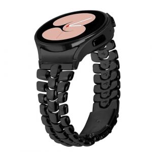 GOBY Bracelet pour Galaxy Watch 7, 20mm Bling Bracelet Montre Remplacement Métal pour Samsung Galaxy Watch 7 40mm 44mm/5 Pro 45mm/6 40mm 44mm/6 Classic 43mm Femme (C-NOIR) (GOBY, neuf)