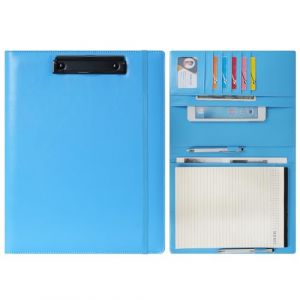 Wonderpool Porte Formulaires Documents Conférencier Portfolio Porte Bloc Range Documents, Trieur Organiseur Portfolio Planchettes Porte-formulaires pour Bureau Voyage école (Bleu ciel, A4) (Wonderpool eu, neuf)