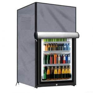 HpLive Housse de réfrigérateur d'extérieur - Étanche 210D - Robuste - Pour réfrigérateur vertical - Avec fermeture éclair - Gris - 58 x 58 x 142 cm (Focuslifeshop-eu, neuf)