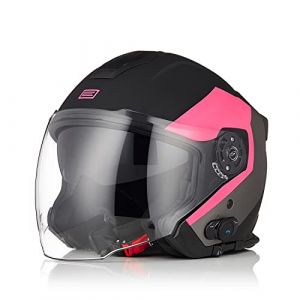 ORIGINE Casque Bluetooth Moto Jet Casque Scooter avec Double Visière Homologué ECE (H&H Sports Protection srl, neuf)