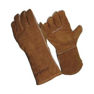 SPRIGHOLLY Gants de soudage 14 pouces 932℉ cuir Forge/Mig/Stick Gants de soudage Heat/Résistants au feu, gants pour four/gril/foyer/poêle/porte-pot/BBQ/gants de manutention d'animaux (sprigholly, neuf)