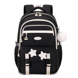 DivingBirds Cartable Fille Primaire CP CE1 CE2 CM1 CM2 Sac a Dos Enfant 18L, Ergonomique | Sangle de Poitrine | Impermeable | Kawaii, Sac Ecole Fille Sac &agrave; Dos D'&eacute;cole Ado 7+ Ans, Noir (DivingBirds, neuf)