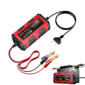 Uhngw Chargeur de Batterie de Moto et Dispositif d'entretien - Chargeur de Batterie Automatique 1,5 A 6V/12V à décharge Lente | Dispositif d'entretien Automatique pour Voiture Camping-Car Bateau (leshuy, neuf)
