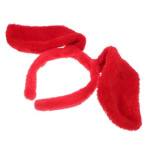 CONGARTENO 1 Pc bandeau d'oreille d'animal déguisement adulte bandes de cheveux de chien hallowen deguisement déguisement d'halloween déguisement halloween cerceau de cheveux boule rouge (Huliio, neuf)