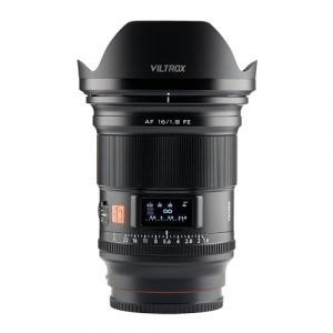 VILTROX AF 16mm f/1.8 FE Objectif Plein Cadre Autofocus avec &eacute;cran LCD int&eacute;gr&eacute;, Grande Ouverture pour Sony E-Mount A7 (VILTROX Official-EU, neuf)