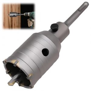 Scie Cloche &agrave; B&eacute;ton 50 mm avec Adaptateur SDS, Tr&eacute;pan B&eacute;ton, Carotteuse Foret &agrave; Brique pour Percer Murs en Brique, B&eacute;ton, Argile et Mousse, Outil Durable et Efficace pour Ma&ccedil;onnerie (50mm) (DaFuGuangZhi, neuf)
