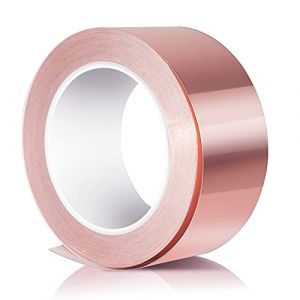 Ruban de cuivre auto-adh&eacute;sif 30 m x 50 mm Ruban de cuivre EMI Copper Foil Tape Ruban de cuivre Ruban de blindage Ruban de cuivre Ruban adh&eacute;sif autocollant Protection contre les limaces Ruban de (MaibS, neuf)