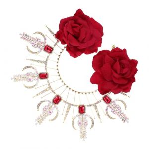 Holibanna Bandeau Halo Notre Dame Tiare Bandeaux Pour Femmes Fleur Casque De D&eacute;esse Strass D&eacute;esse Cosplay Sir&egrave;ne Costumes Femmes Voile Pince &agrave; Cheveux D&eacute;esse M&eacute;tal (Lydia Lyle, neuf)