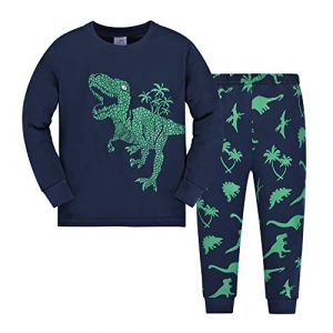 Pyjama Garçons Enfant en Bas Âge pour Pyjama Garçon Enfants Dinosaure De Nuit De Noël Vêtements De Nuit À Manches Longues Pjs Ensembles de Pyjama Taille 2-3 Ans 3T (LittleBud, neuf)