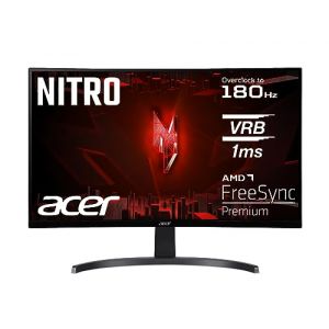 ACER Nitro ED270R S3 bmiipx, Écran PC Gaming Incurvé 27" FullHD, 180Hz (Curve 1500R, 1920x1080, 16:9, Freesync, 1ms (VRB), 250Nits, Confyview, 2xHDMI 2.0/1xDP 1.2) Moniteur PC Curve, Couleur Noir (PComplett, neuf)