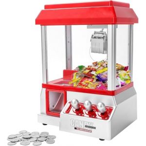 KingSaid Distributeur Bonbon &ndash; Machine &agrave; Bonbons Candy Grabber &ndash; Mini Coin Pusher &agrave; Pince Musicale avec 20 Jetons &ndash; Jouet Arcade &agrave; Piles pour &ndash; Distributeur de Bonbons et Petits Jouets (KingSaid, neuf)