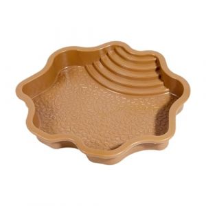 MagiDeal Bol de Bain d'eau pour Tortue, Piscine pour Reptiles avec Rampe, Bain pour Tortue, Bol de Terrarium, Plat d'alimentation pour Tortues, Fournitures, Jaune Brunâtre (Grand Plaisir 360, neuf)